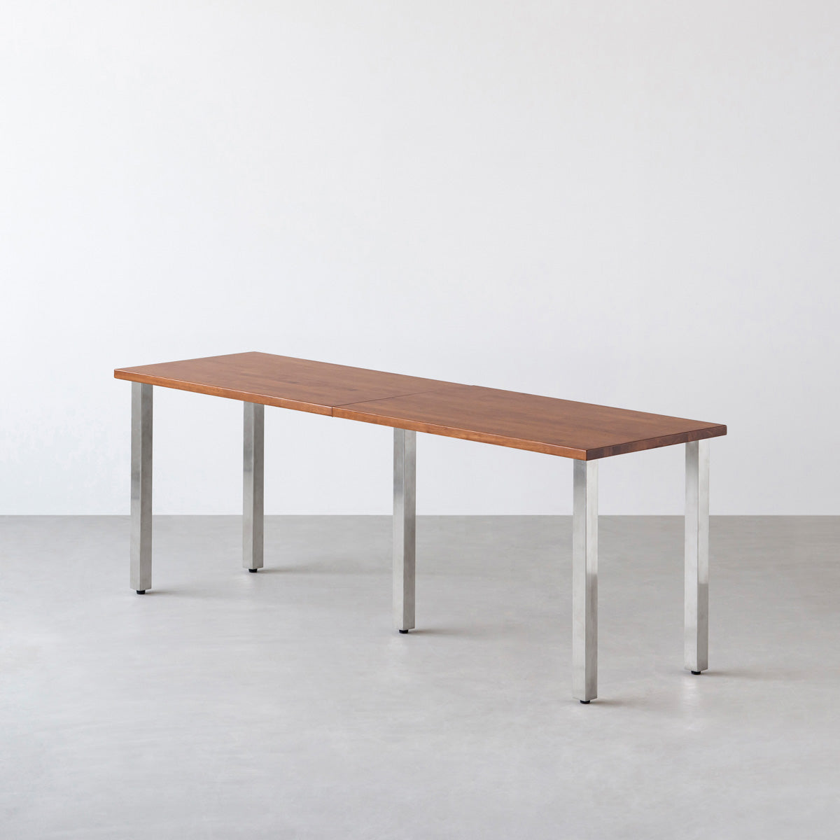 THE TABLE / ラバーウッド ブラウン × Stainless × W181 - 300cm