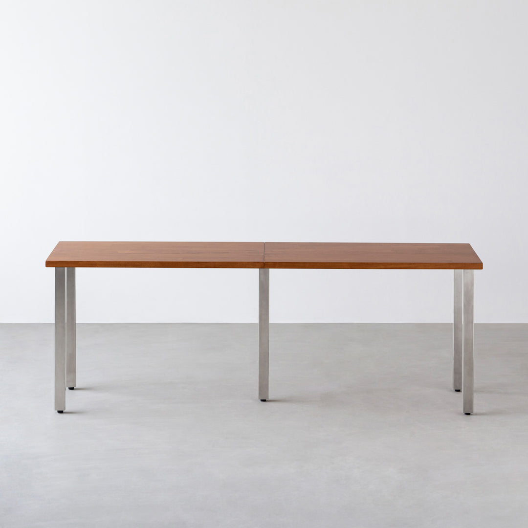 THE TABLE / ラバーウッド ブラウン × Stainless × W181 - 300cm D40