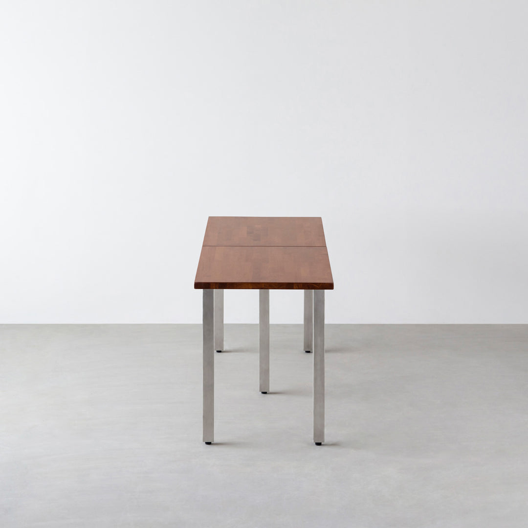 THE TABLE / ラバーウッド ブラウン × Stainless × W181 - 300cm