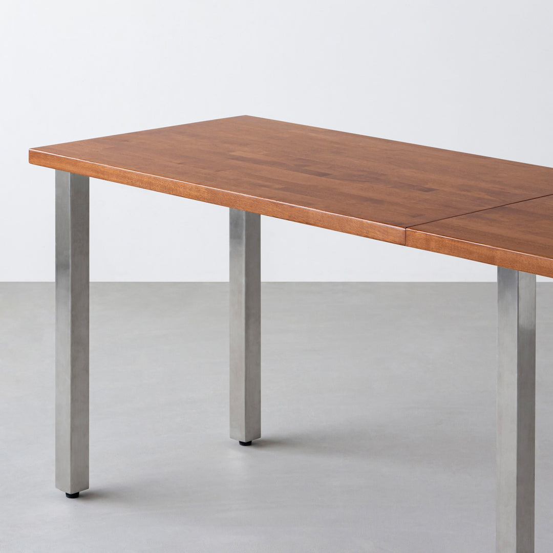 THE TABLE / ラバーウッド ブラウン × Stainless × W181 - 300cm