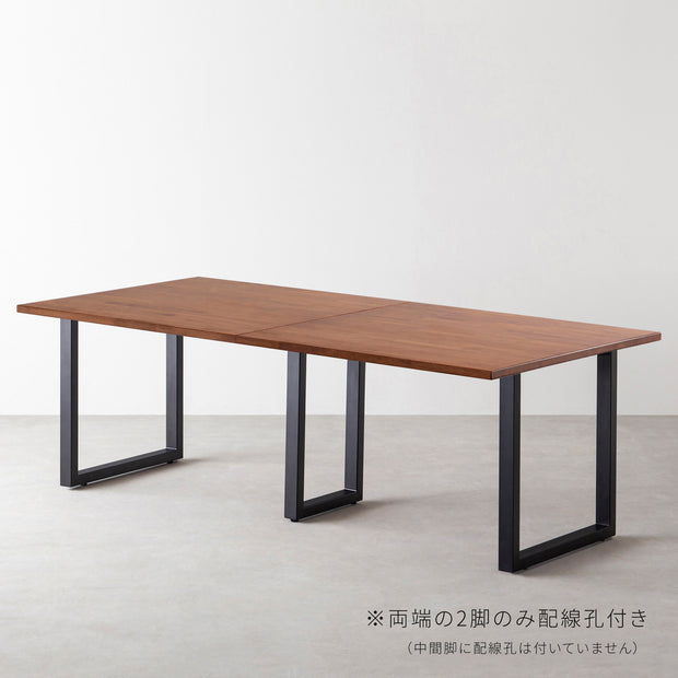 THE TABLE / ラバーウッド ブラウン × Black Steel × W181 - 300cm