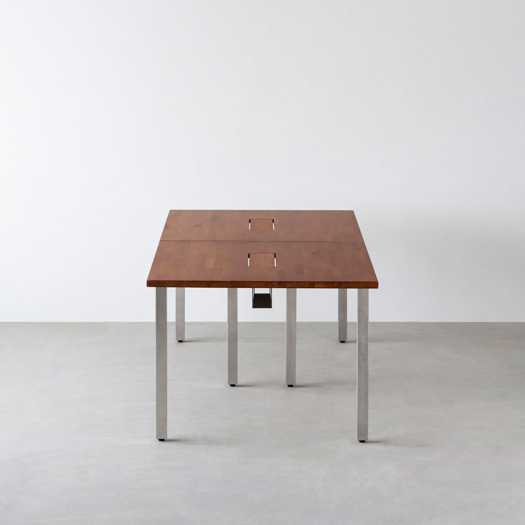 THE TABLE / ラバーウッド ブラウン × Stainless × W181 - 300cm