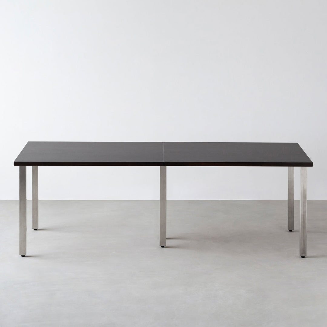 THE TABLE / ラバーウッド ブラックブラウン × Stainless × W181