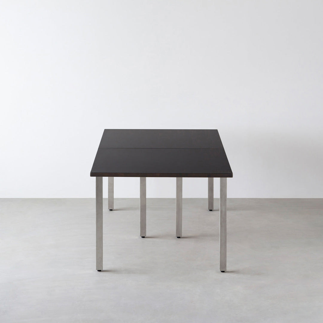 THE TABLE / ラバーウッド ブラックブラウン × Stainless × W181