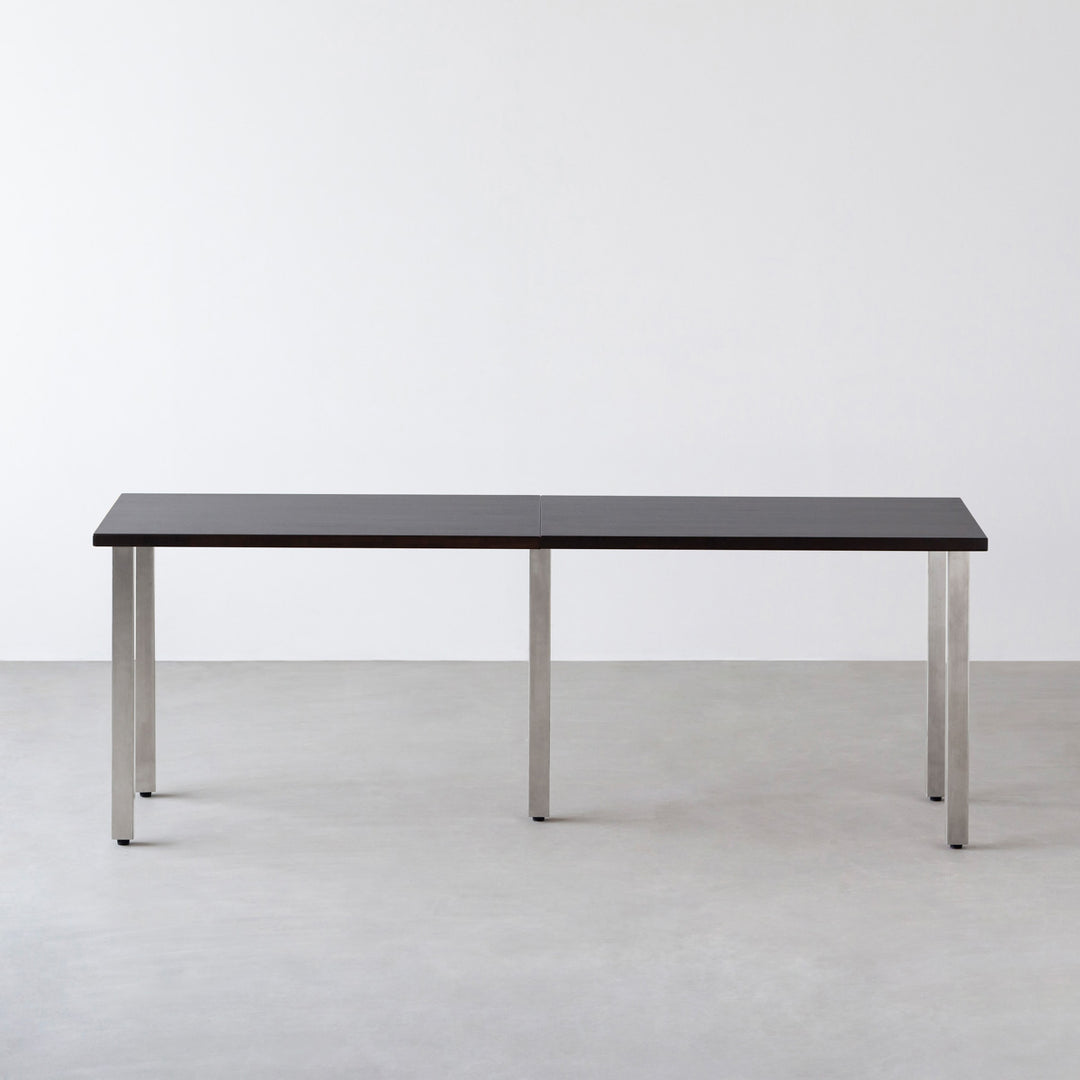 THE TABLE / ラバーウッド ブラックブラウン × Stainless × W181