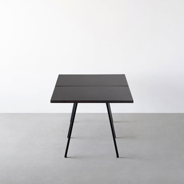 THE TABLE / ラバーウッド ブラックブラウン × Black Steel × W181 - 300cm