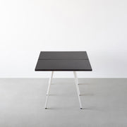 THE TABLE / ラバーウッド ブラックブラウン × White Steel × W181 - 300cm