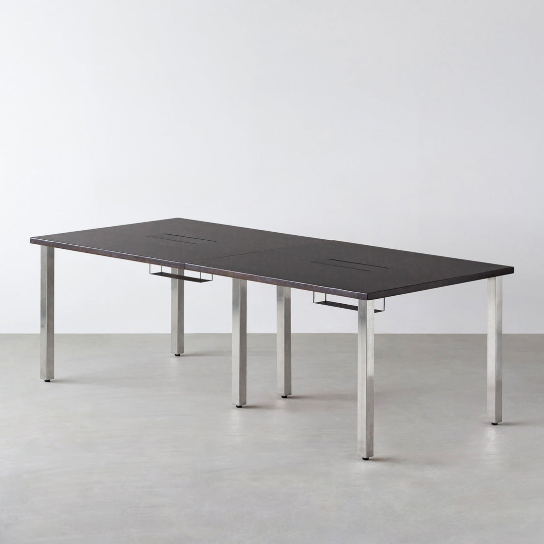THE TABLE / ラバーウッド ブラックブラウン × Stainless × W181