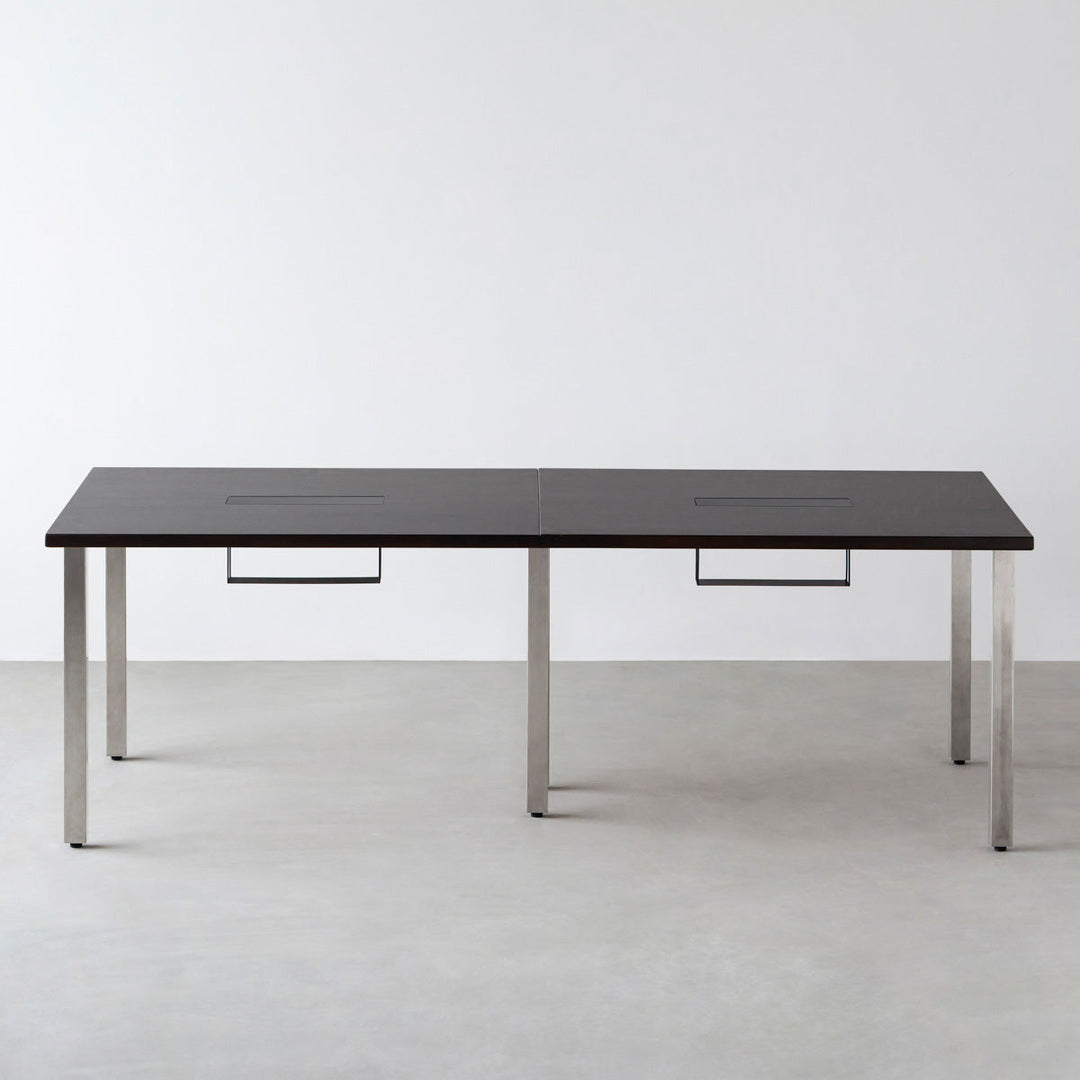 THE TABLE / ラバーウッド ブラックブラウン × Stainless × W181