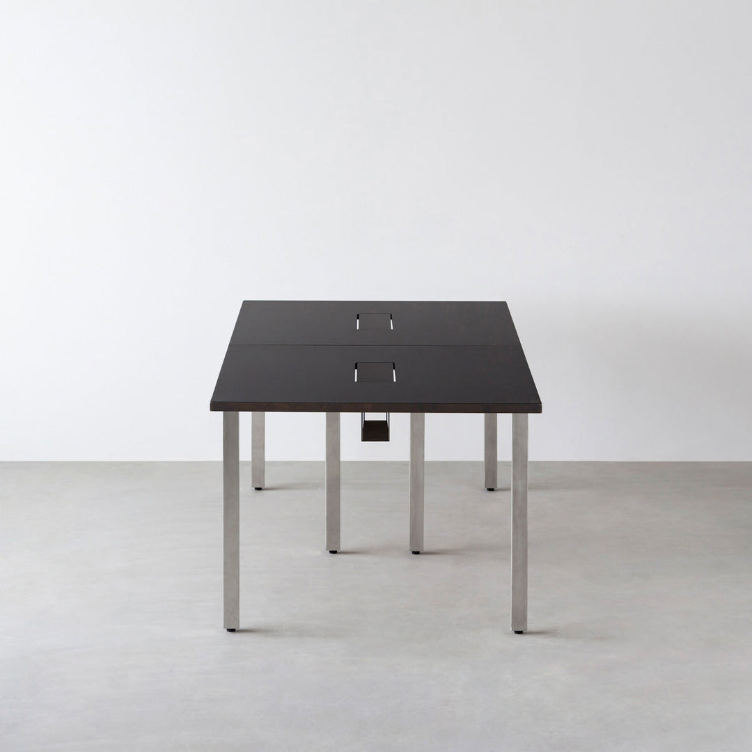 THE TABLE / ラバーウッド ブラックブラウン × Stainless × W181