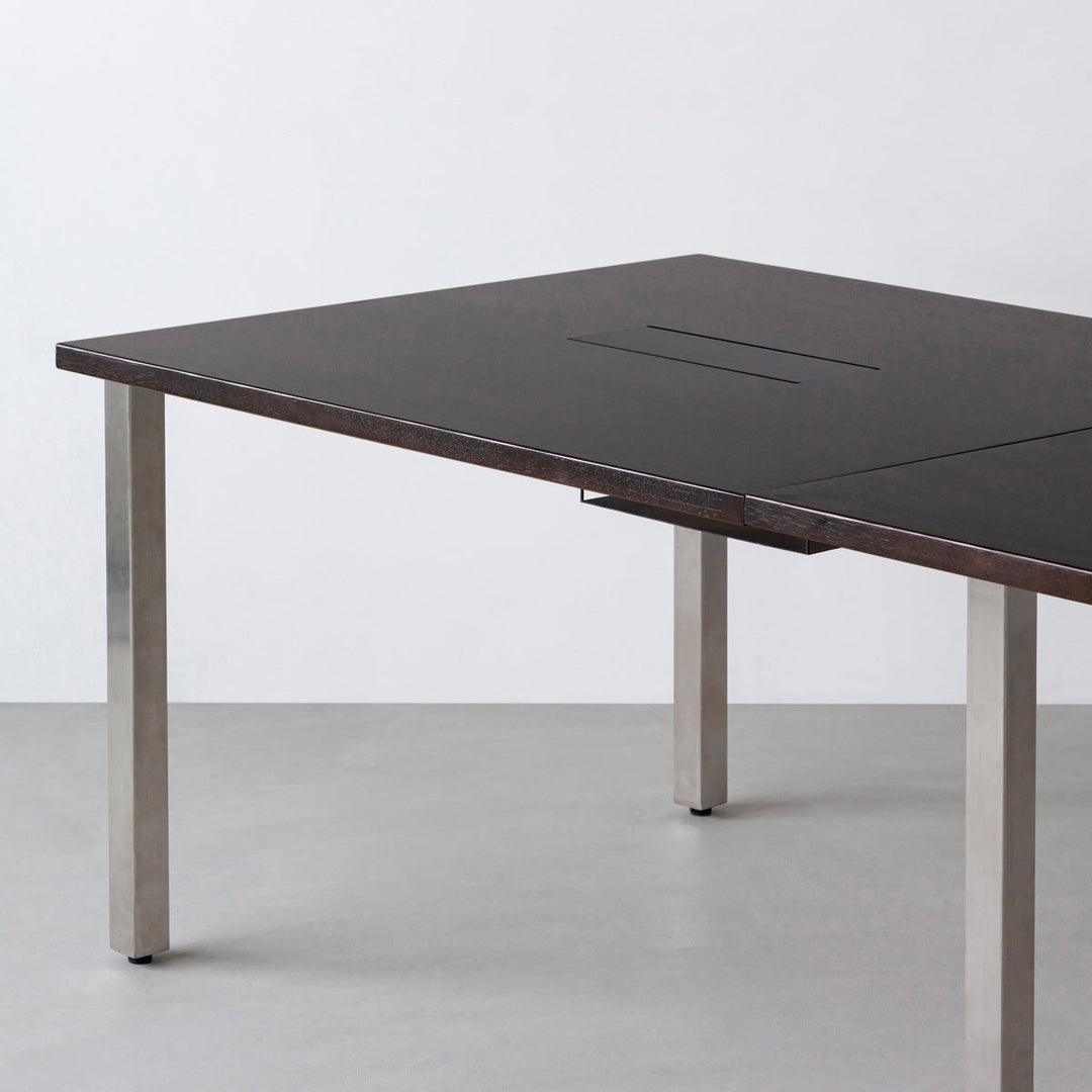 THE TABLE / ラバーウッド ブラックブラウン × Stainless × W181