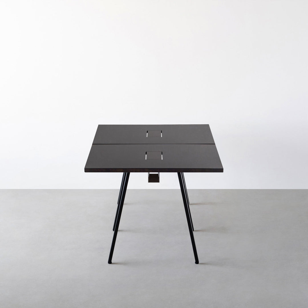 THE TABLE / ラバーウッド ブラックブラウン × Black Steel