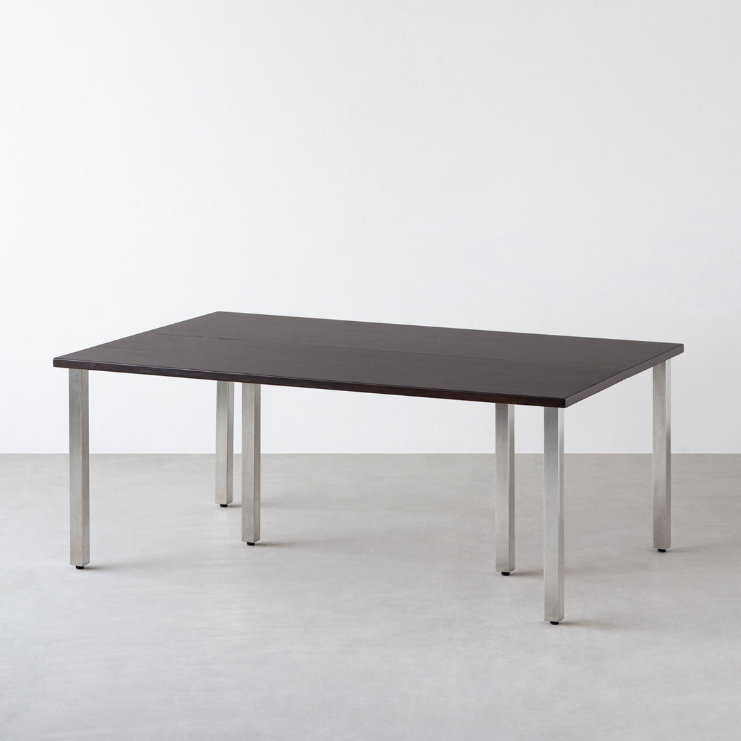 THE TABLE / ラバーウッド ブラックブラウン × Stainless × W150