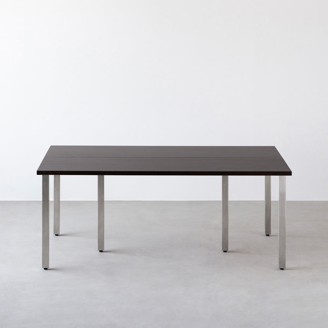 THE TABLE / ラバーウッド ブラックブラウン × Stainless × W150