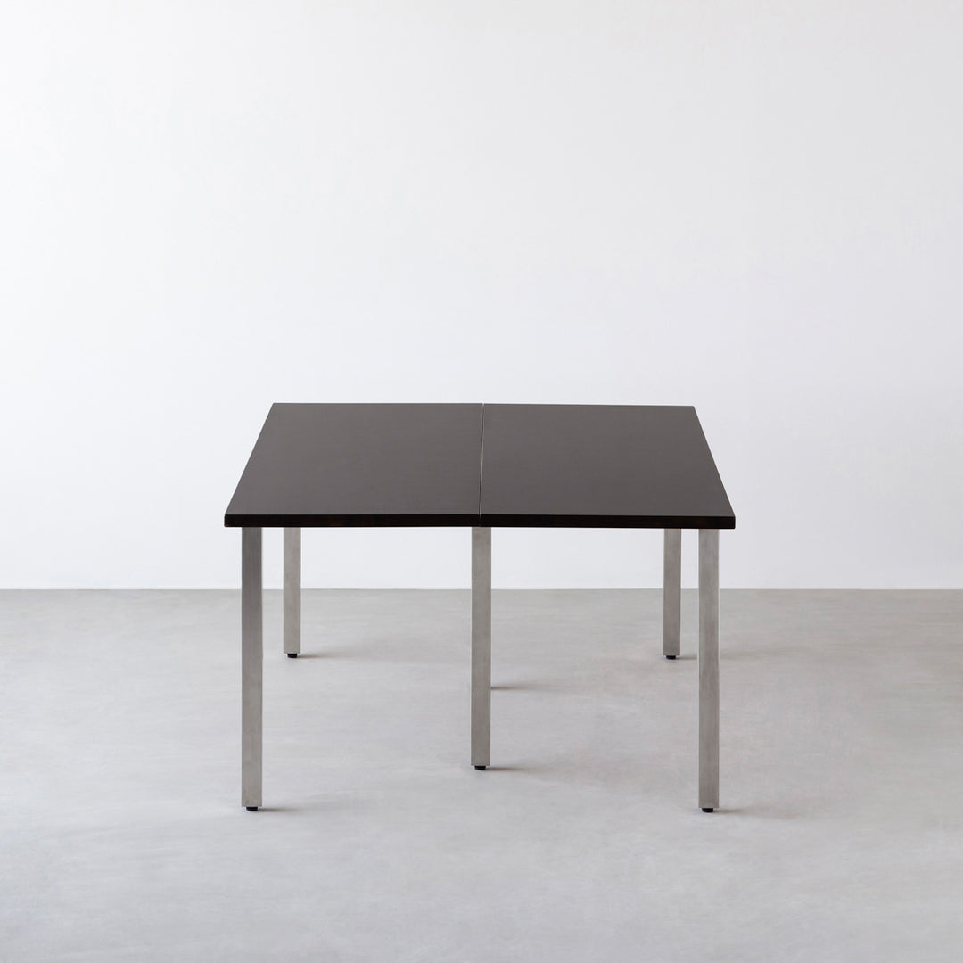 THE TABLE / ラバーウッド ブラックブラウン × Stainless × W150