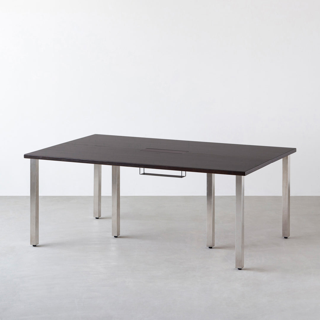 THE TABLE / ラバーウッド ブラックブラウン × Stainless × W150