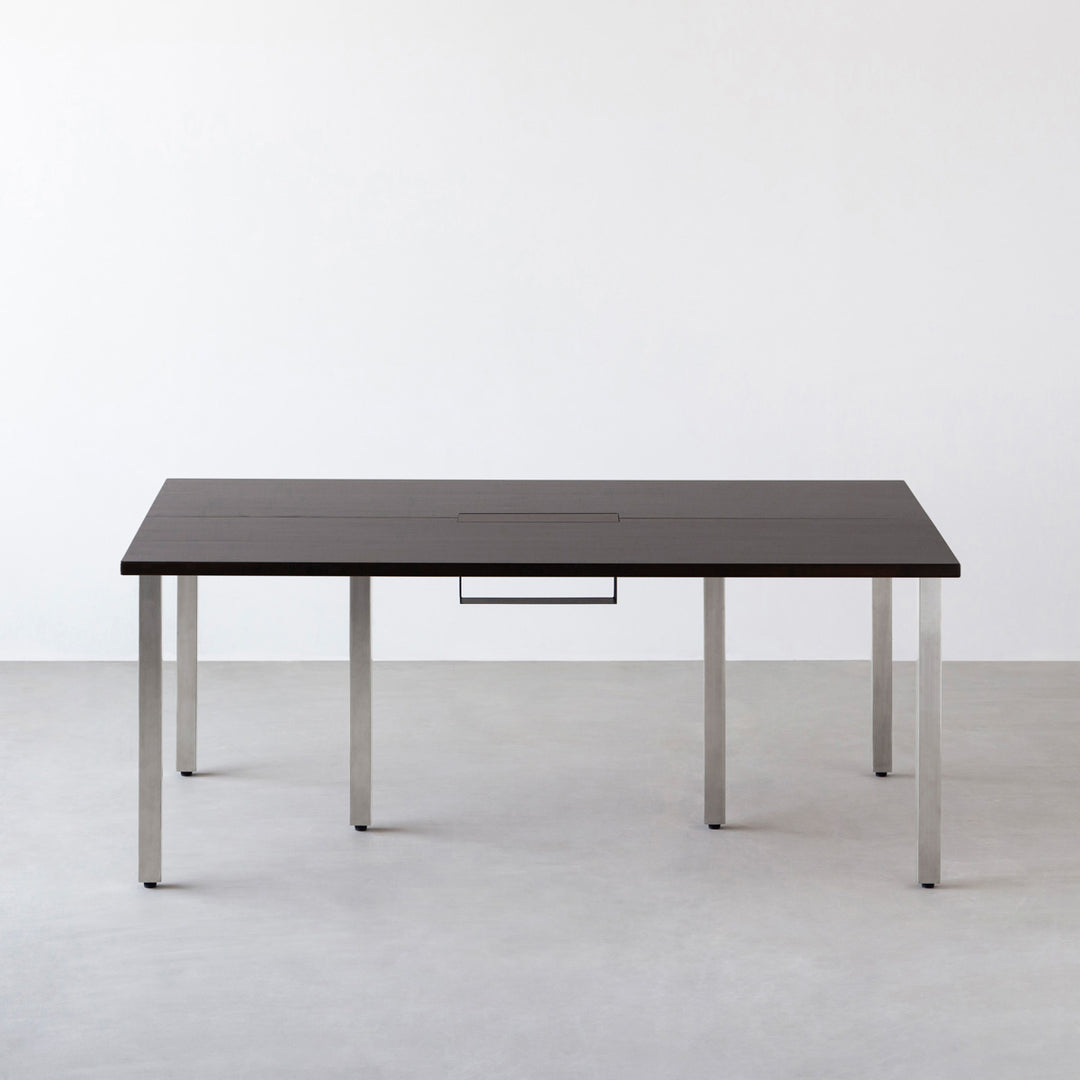 THE TABLE / ラバーウッド ブラックブラウン × Stainless × W150