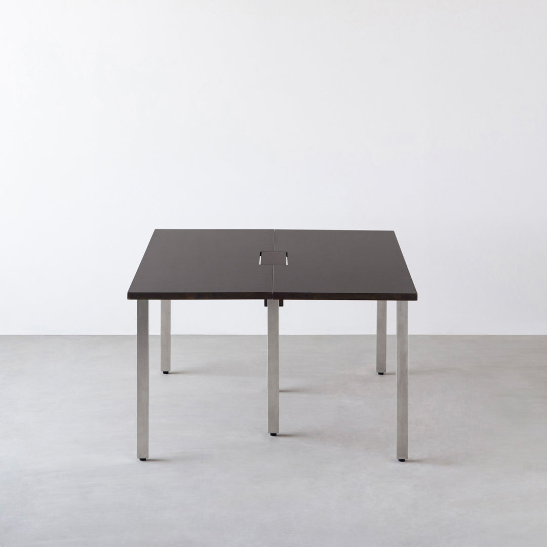 THE TABLE / ラバーウッド ブラックブラウン × Stainless × W150