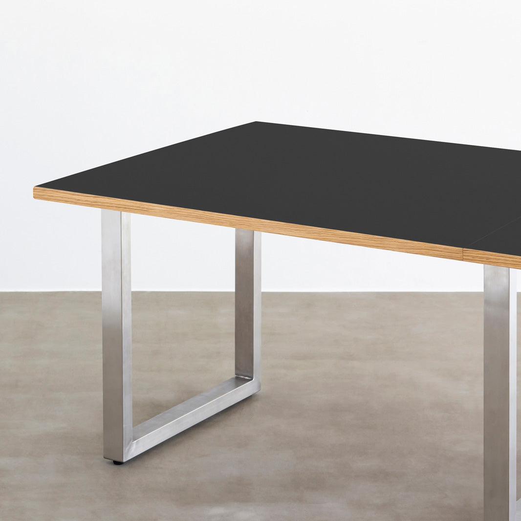 THE TABLE / リノリウム ブラック・ブラウン系 × Stainless × W181
