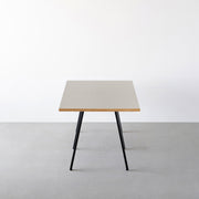 THE TABLE / リノリウム ベージュ・グレー系 × Black Steel × W181 - 300cm