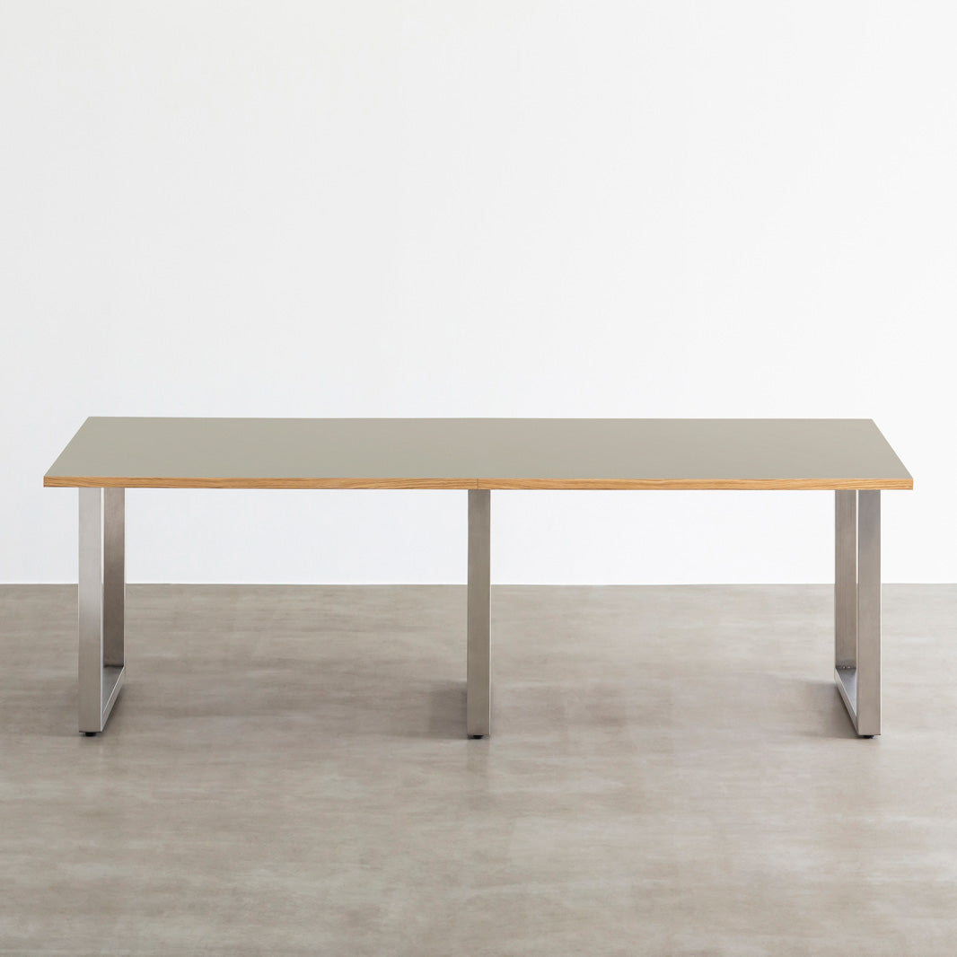 THE TABLE / リノリウム ベージュ・グレー系 × Stainless × W181 - 300cm – KANADEMONO