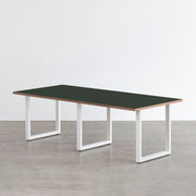 THE TABLE / リノリウム グリーン系 × White Steel × W181 - 300cm