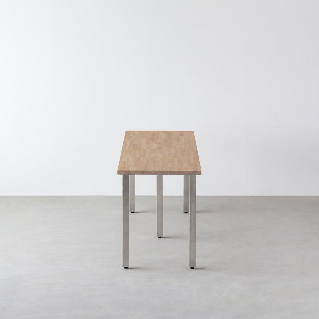 THE TABLE / ラバーウッド アッシュグレー × Stainless × W181 - 300cm