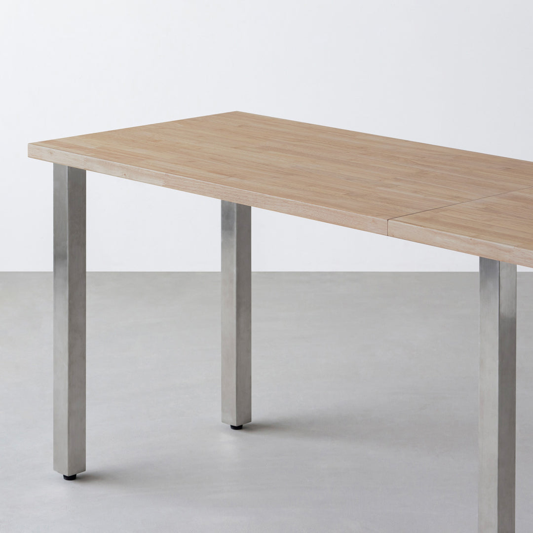 THE TABLE / ラバーウッド アッシュグレー × Stainless × W181 - 300cm