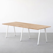 THE TABLE / ラバーウッド アッシュグレー × White Steel × W181 - 300cm