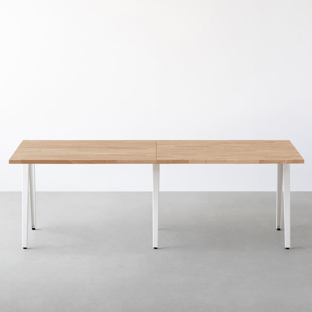 THE TABLE / ラバーウッド アッシュグレー × White Steel × W181 - 300cm