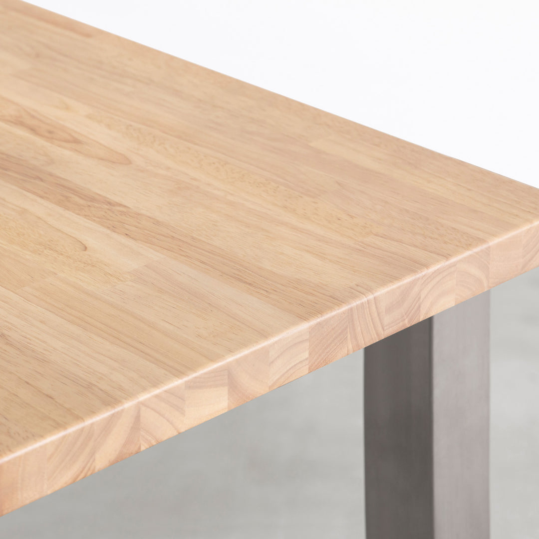 THE TABLE / ラバーウッド アッシュグレー × Stainless × W150 - 200cm