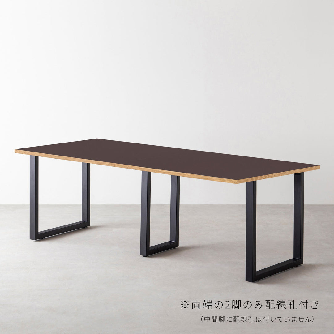 THE TABLE / リノリウム ブラック・ブラウン系 × Black Steel