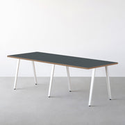 THE TABLE / リノリウム ブルー系 × White Steel × W181 - 300cm