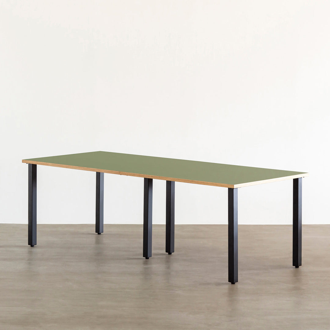THE TABLE / リノリウム グリーン系 × Black Steel × W181