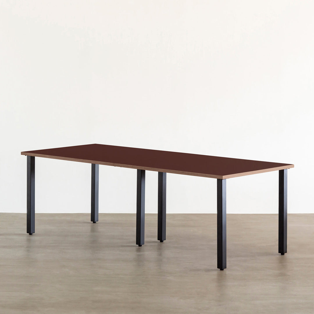 THE TABLE / リノリウム レッド・オレンジ系 × Black Steel × W181