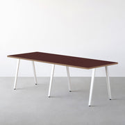 THE TABLE / リノリウム レッド・オレンジ系 × White Steel × W181 - 300cm