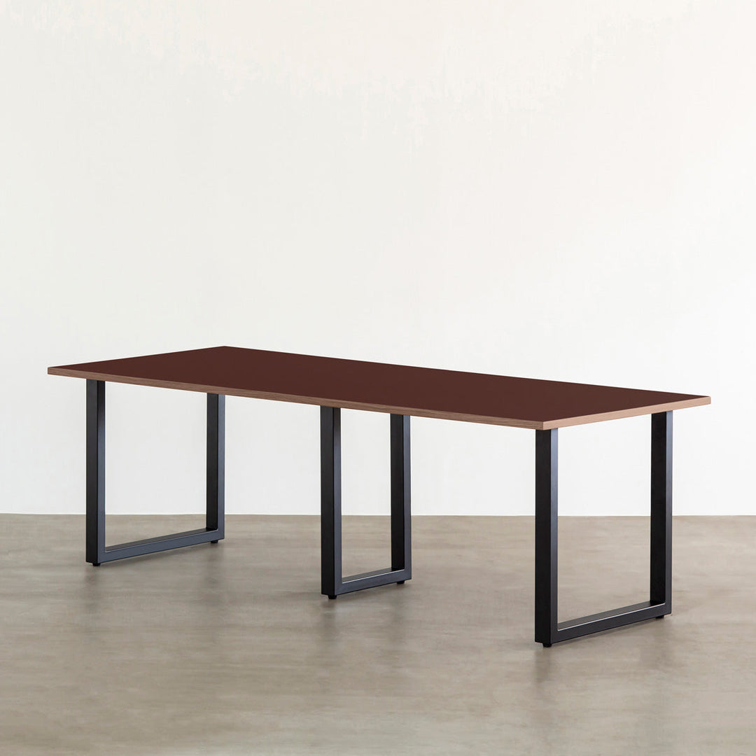 THE TABLE / リノリウム レッド・オレンジ系 × Black Steel × W181