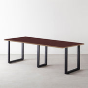 THE TABLE / リノリウム レッド・オレンジ系 × Black Steel × W181 - 300cm