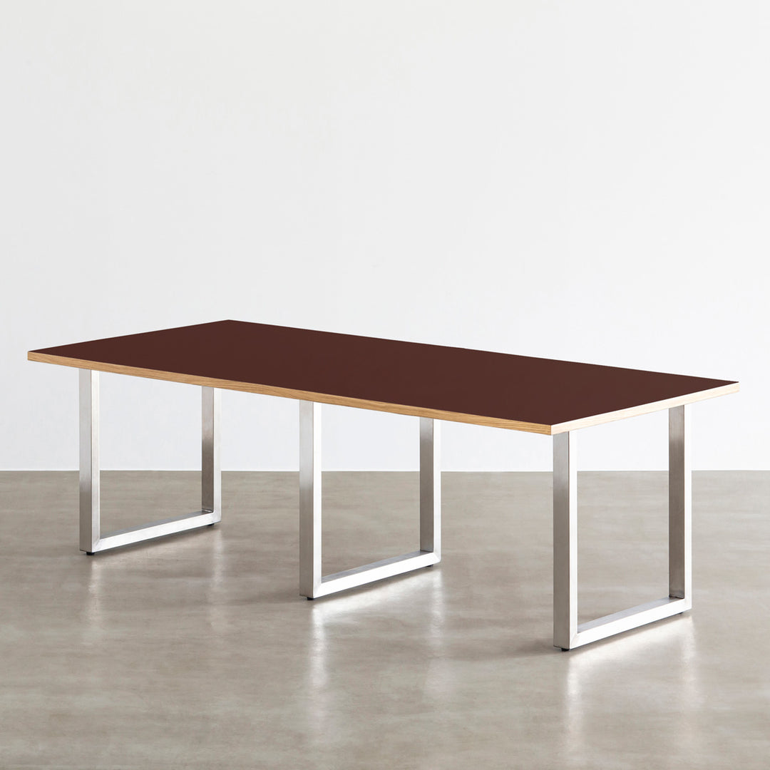THE TABLE / リノリウム レッド・オレンジ系 × Stainless × W181