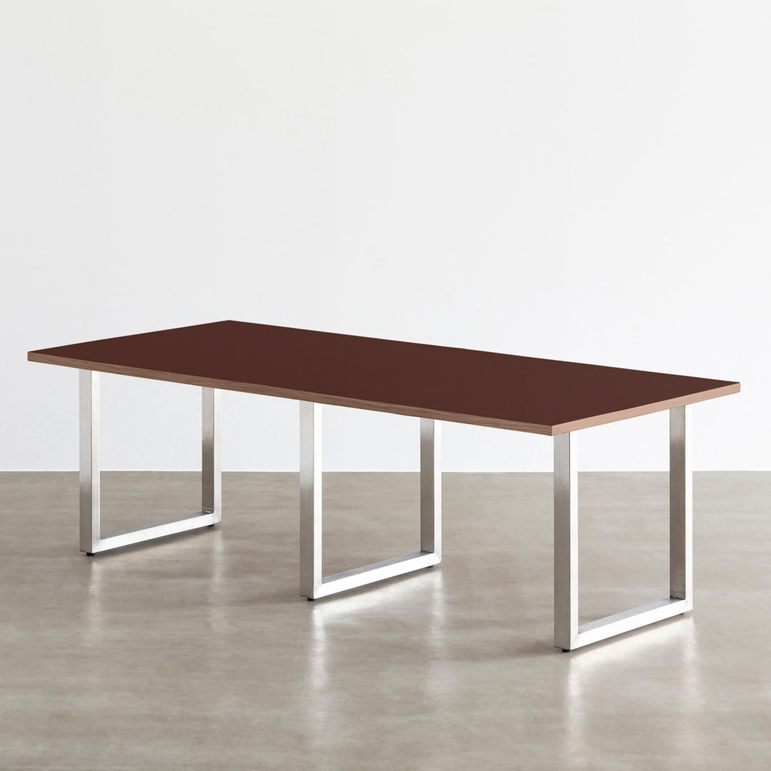 THE TABLE / リノリウム レッド・オレンジ系 × Stainless × W181