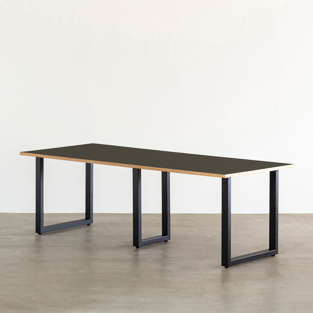 ろんどんサウステーブル THE CAFE TABLE / リノリウム Black Steel トライアングル 3pin
