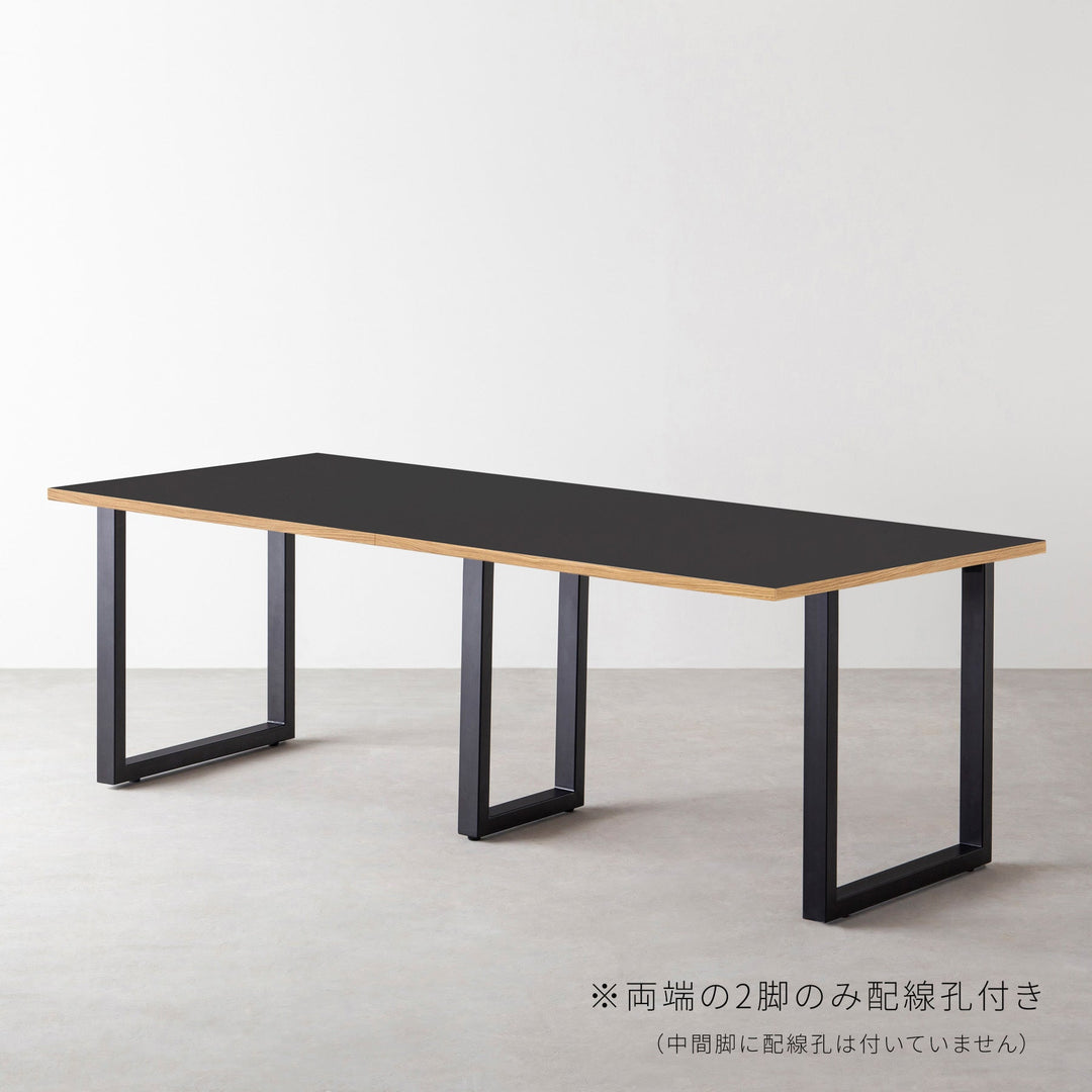 THE TABLE / リノリウム ブラック・ブラウン系 × Black Steel