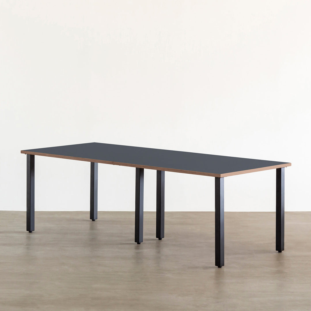 THE TABLE / リノリウム ブルー系 × Black Steel × W181 - 300cm