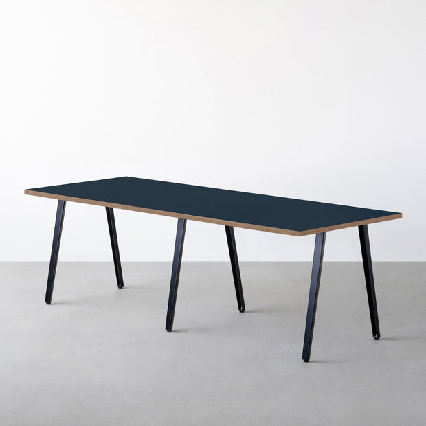 THE TABLE / リノリウム ブルー系 × Black Steel × W181 - 300cm