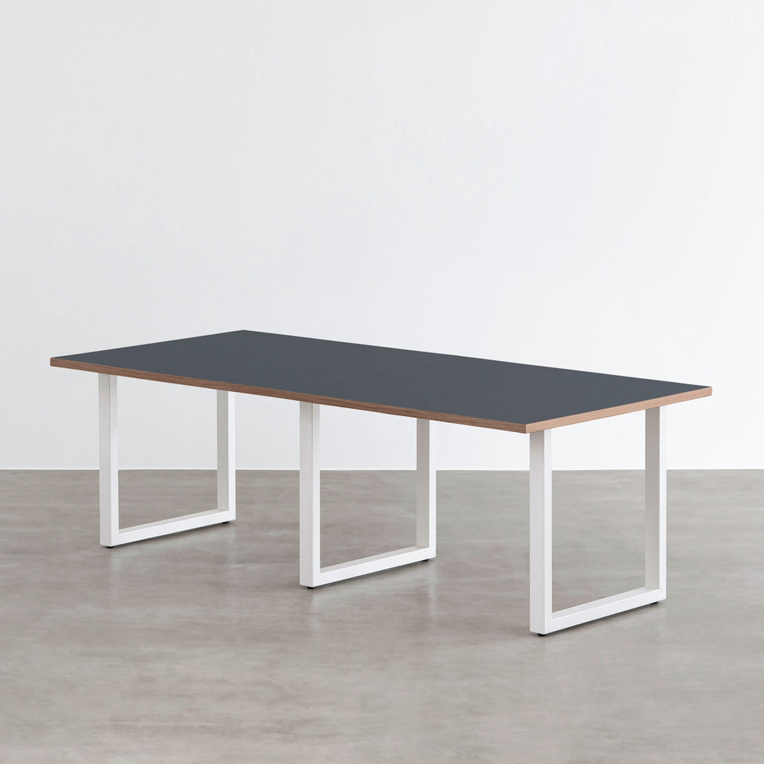 THE TABLE / リノリウム ブルー系 × White Steel × W181 - 300cm