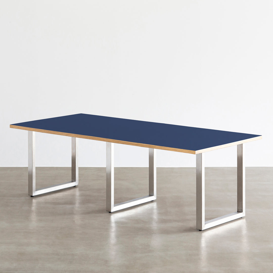 THE TABLE / リノリウム ブルー系 × Stainless × W181 - 300cm – KANADEMONO