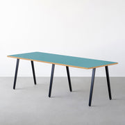 THE TABLE / リノリウム ブルー系 × Black Steel × W181 - 300cm