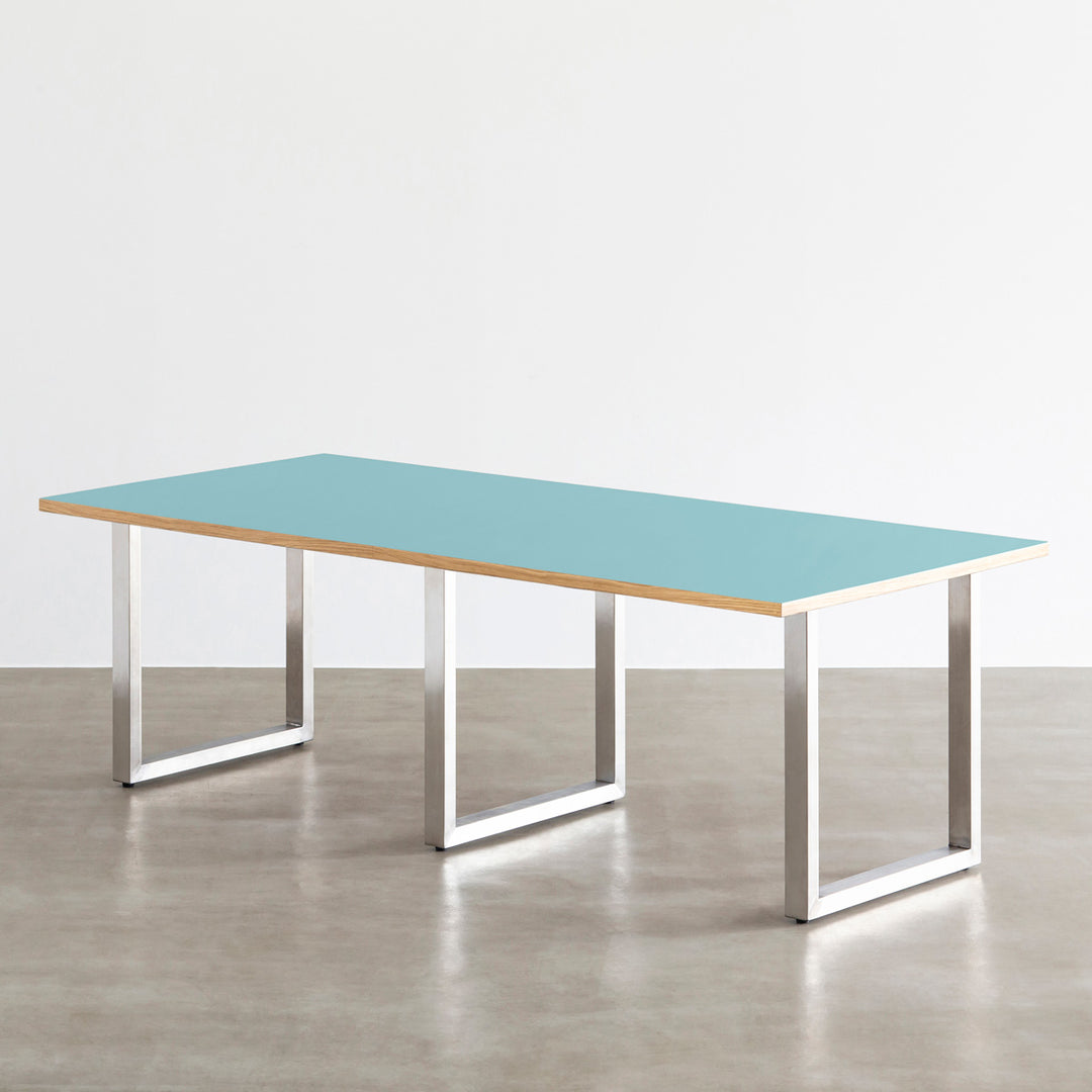 THE TABLE / リノリウム ブルー系 × Stainless × W181 - 300cm – KANADEMONO