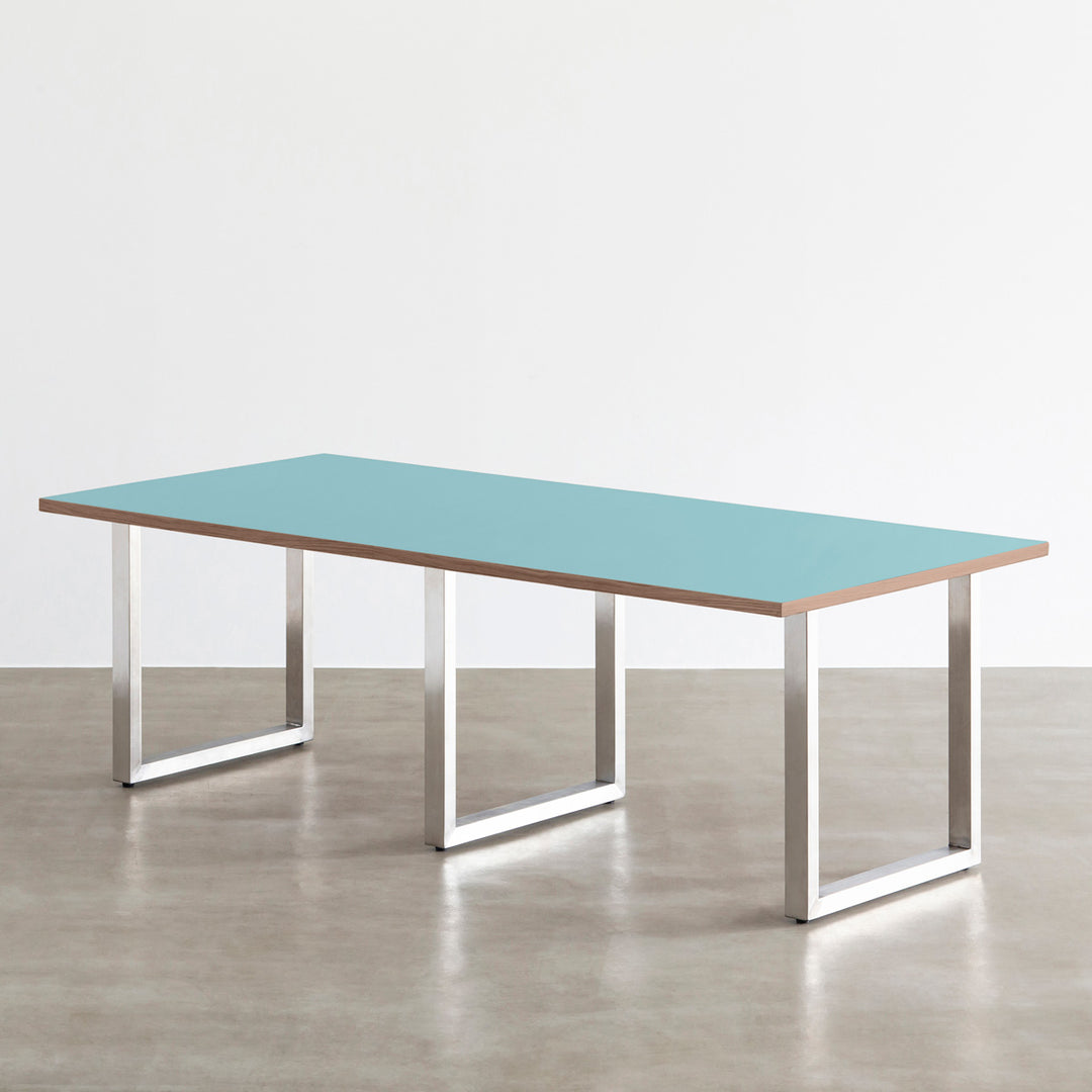 THE TABLE / リノリウム ブルー系 × Stainless × W181 - 300cm – KANADEMONO