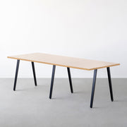 THE TABLE / リノリウム レッド・オレンジ系 × Black Steel × W181 - 300cm